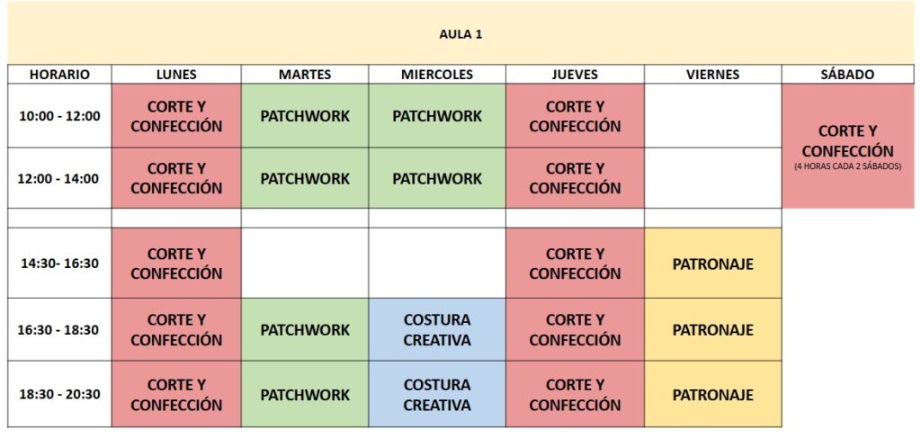 2025-26 horario aula 1